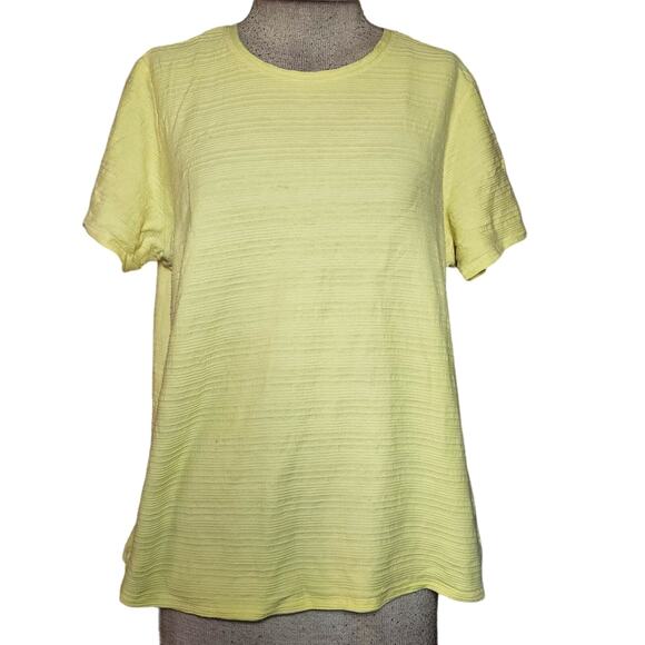 Yellow Casual Short Sleeve Top Size XL - Picture 1 of 3